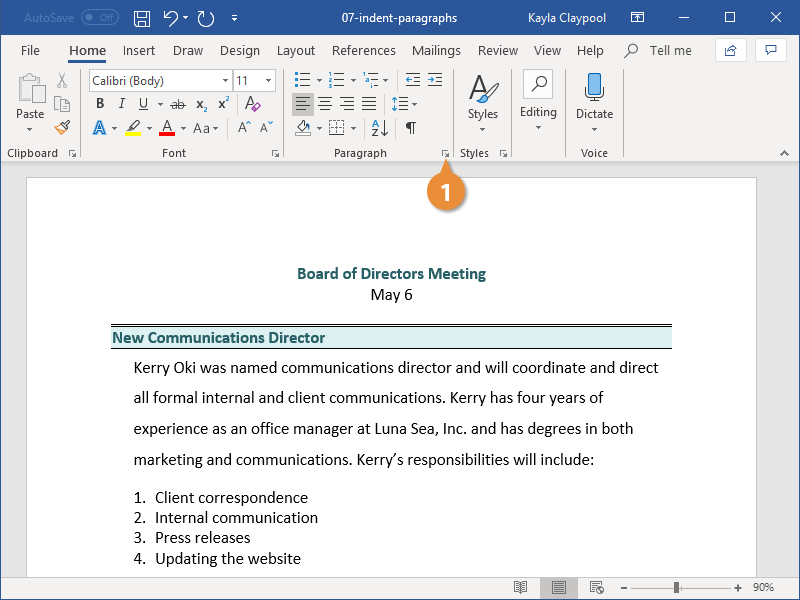 word for mac - how to indent both sides of a paragraph